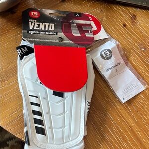 G-Form Vento Soccer Shin Guards White and Black boys girls